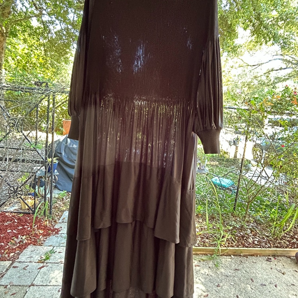 Elegant Black Tiered Dress one size K&K boutique